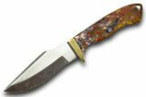 Knife with Colorful Agate and Jasper Inlays #370841-1